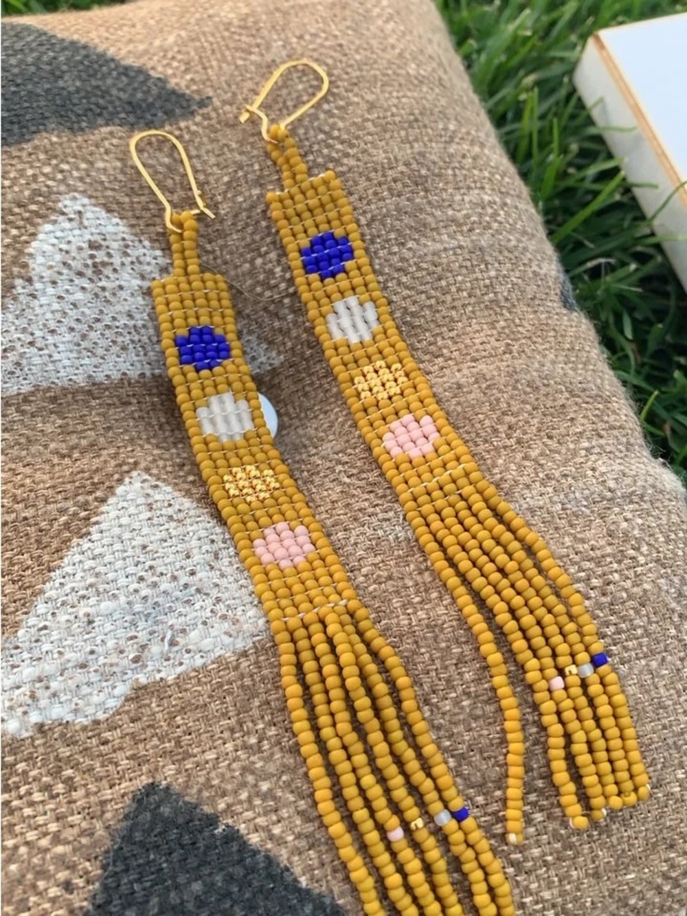 NEW | Japanese Glass Bead Fringe Earrings